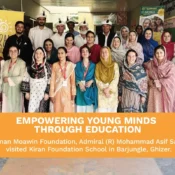 Chairman Moawin Foundation Admiral R Mohammad Asif Sandila visiting Kiran Foundation School Barjungle Ghizer