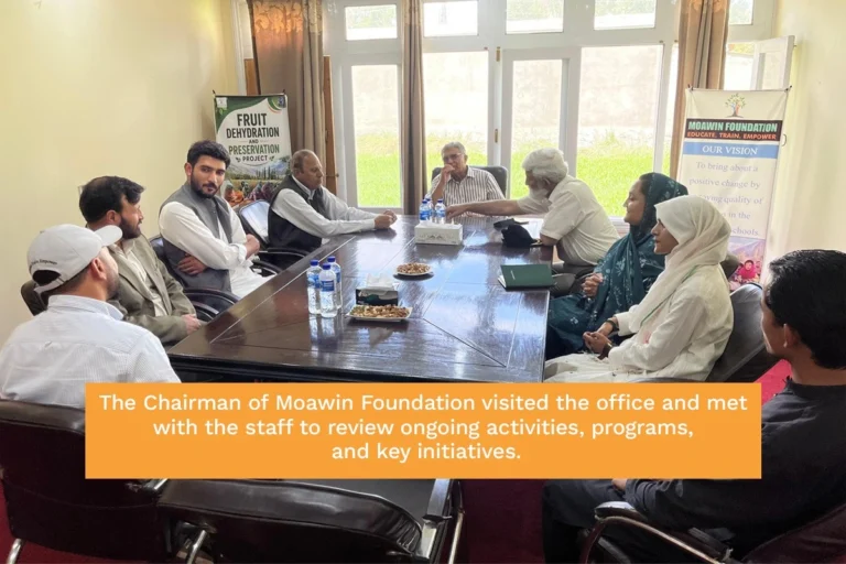 Moawin Foundation team meeting and collaboration